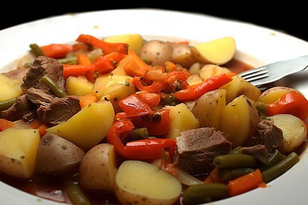 土豆胡萝卜和肉图片