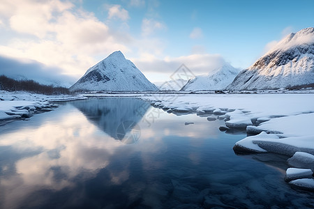 冰雪山水图片