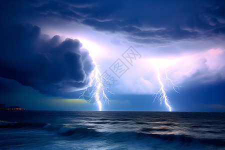 雷电风暴背景图片