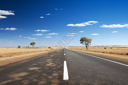 孤独的公路风景图片