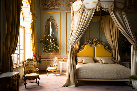古堡奢华的卧室图片