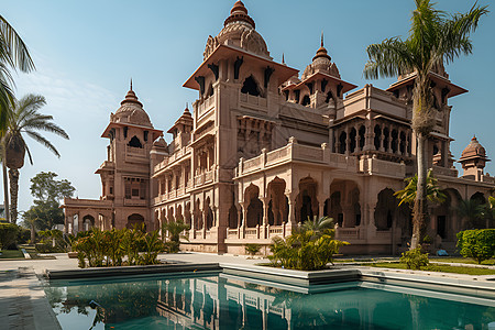 宏伟古典印度宫殿图片