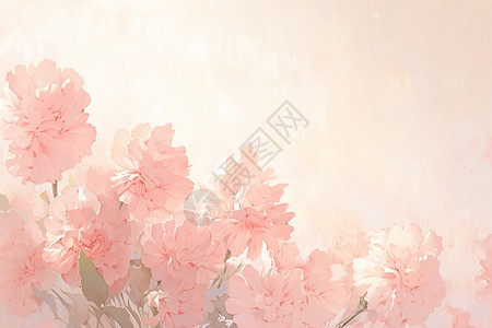 康乃馨花朵粉色的康乃馨插画
