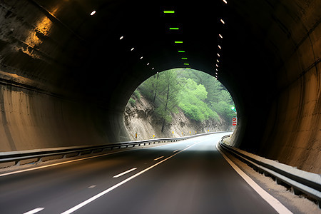 山间的交通隧道背景图片