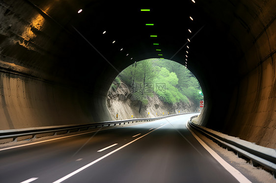 山间的交通隧道图片