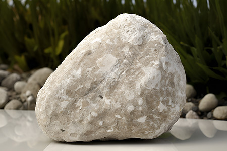 石头与植物背景图片