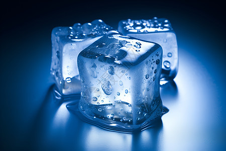 冰冻的水晶方块背景图片