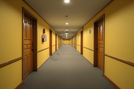 酒店中宽敞的走廊图片