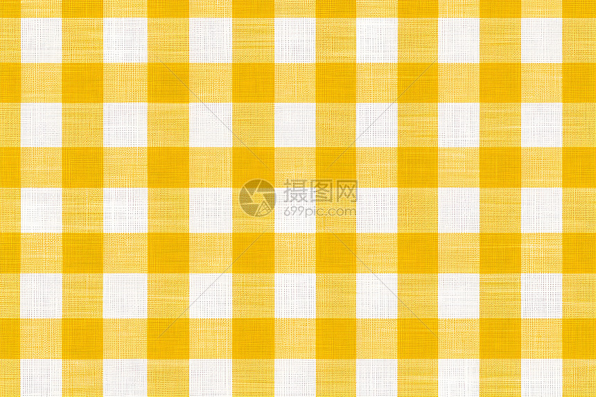 黄色格子纹布图片