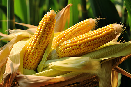 一片玉米地成熟的玉米高清图片