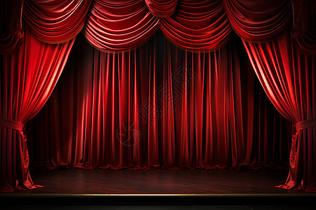 舞台上优雅的窗帘背景图片