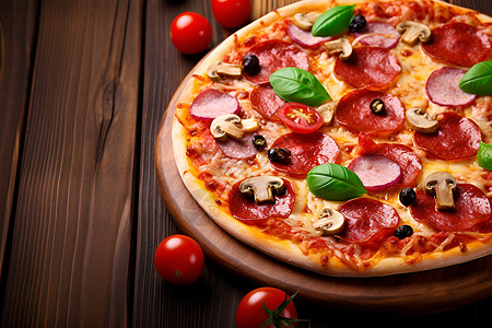 美味可口的意大利披萨图片