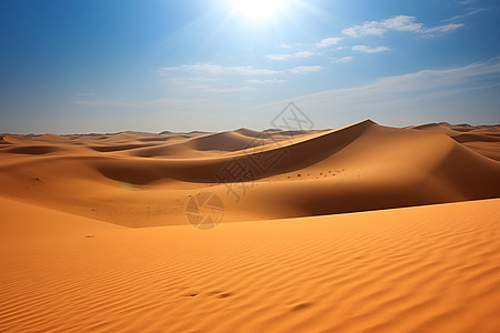 夏季炎热炎热的沙漠景观背景