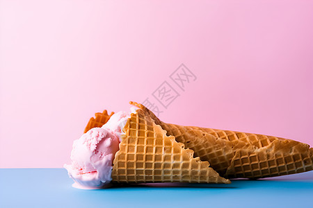 甜蜜诱人的冰淇淋背景图片