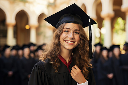 憧憬未来的女大学生图片