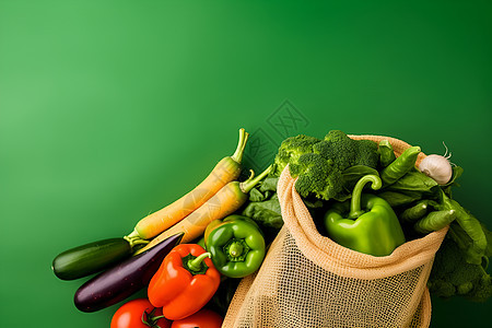 袋子中健康的蔬菜图片