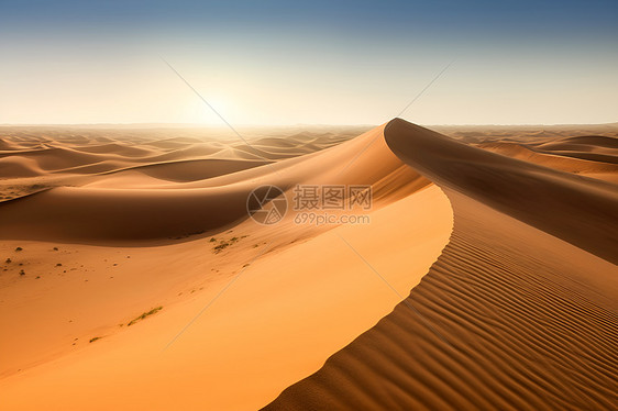 沙漠中干旱的沙子图片