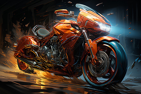 创新科技的摩托车背景图片
