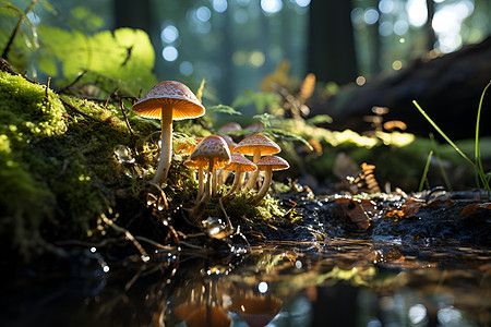野生的菌类蘑菇图片
