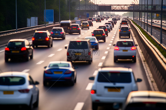 户外繁忙的公路图片