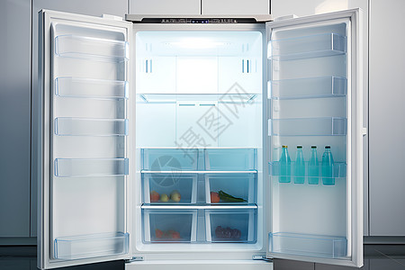 室内空旷的冰箱背景图片