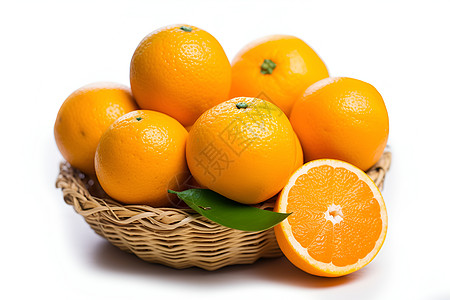 桌面上美味的橙子图片