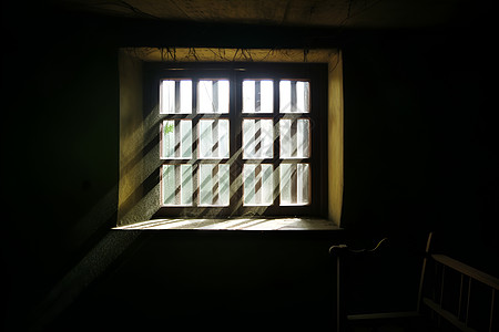 室内传统的窗户建筑背景图片