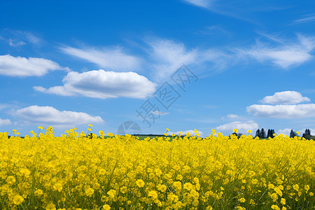 黄色的油菜花花朵背景图片