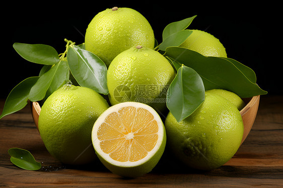 成熟的多汁柠檬图片