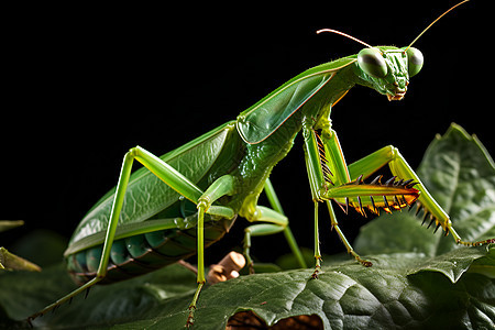 绿色的螳螂昆虫背景图片