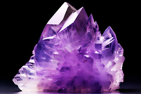 桌面上紫色的水晶图片