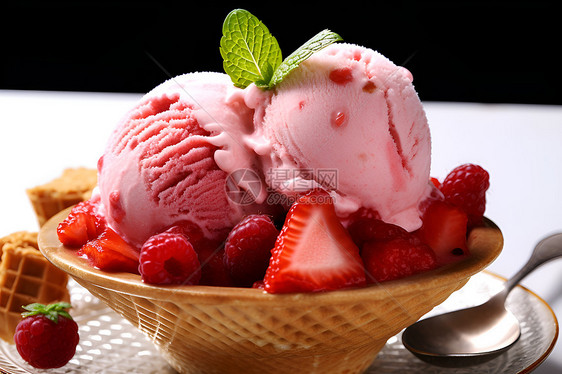 甜蜜的美食冰淇淋图片