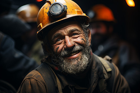 矿洞中的采煤工人图片