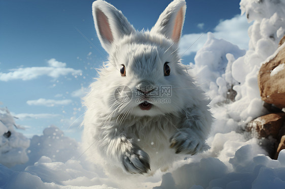 极地中的兔子图片