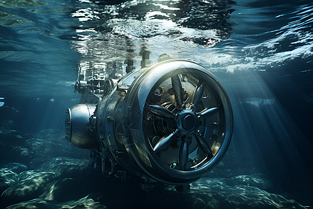 水中的动力涡轮机图片