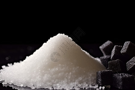 健康可口的白砂糖背景图片