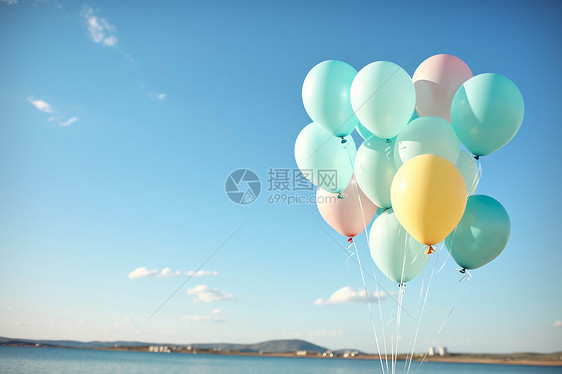庆祝节日的气球图片