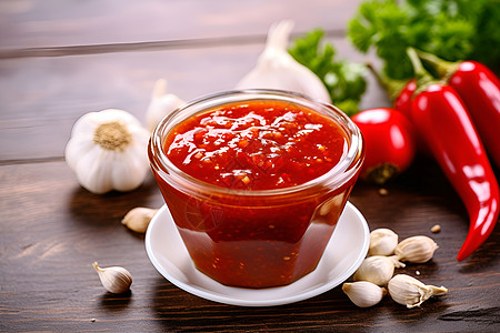 健康可口的番茄酱背景图片