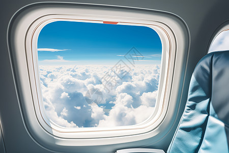 飞机窗外的美丽云海景观图片