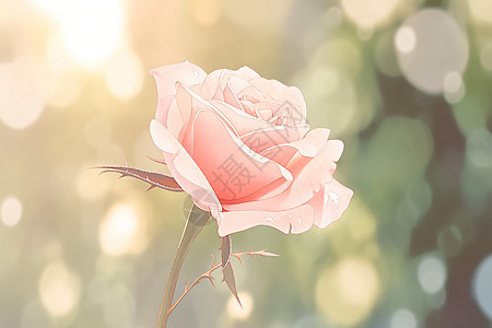 柔和浪漫的粉色玫瑰背景图片