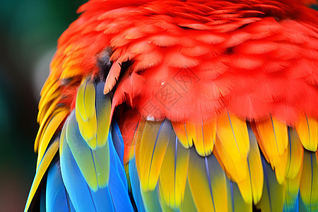 彩虹热带鹦鹉的绚丽羽毛图片