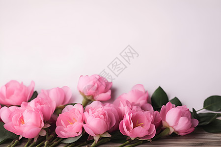 玫瑰花花束木桌上的玫瑰花背景