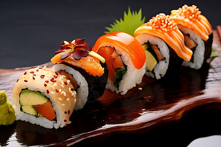 美味鲑鱼寿司图片