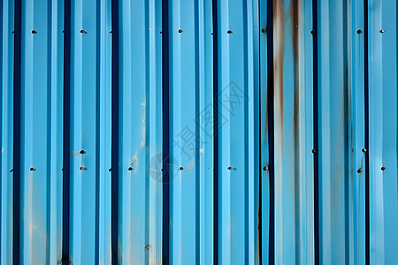 蓝色金属墙图片