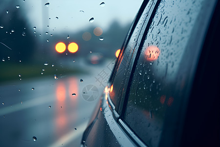 雨中街景图片