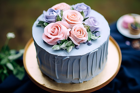 蛋糕上的花朵图片