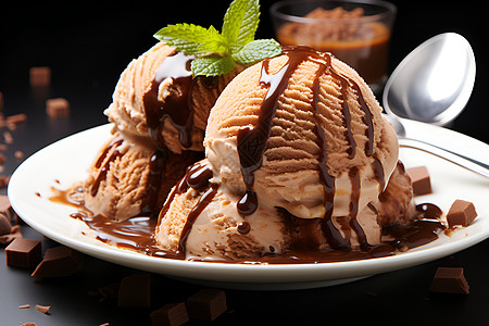 美味巧克力冰淇淋图片