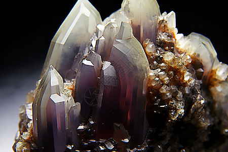 晶莹的水晶矿石图片