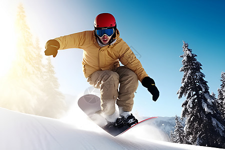 冬季户外滑雪背景图片