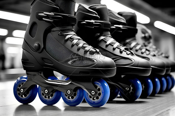 激情运动的滑冰鞋图片